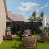 Lirago Metal Outdoor Privacy Screen Freestanding Patio Decorative Screens-72"x47" Black - 1 pice - 3 of 4