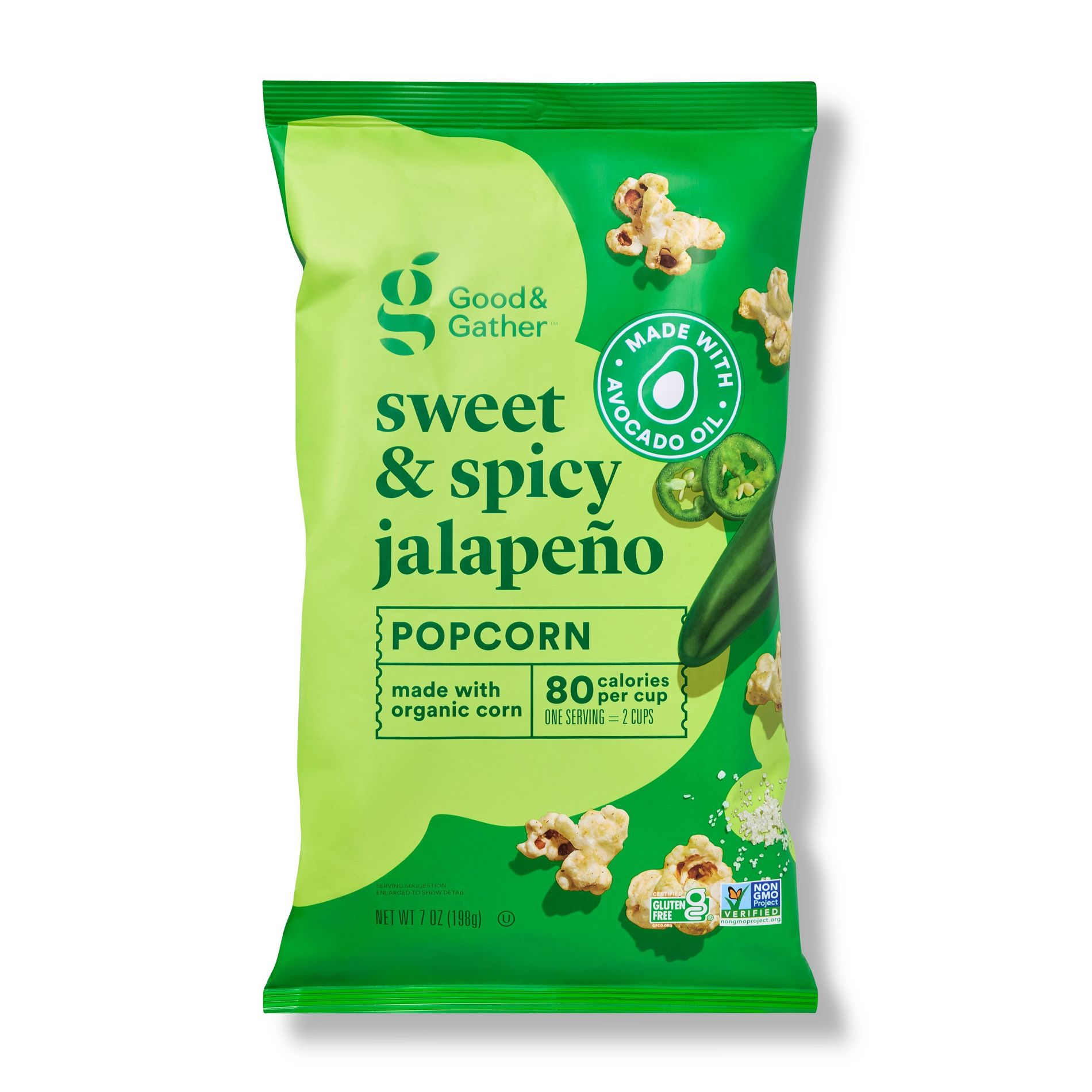 Sweet & Spicy Jalapeno Avocado Oil Popcorn made with Avocado Oil  - 7oz - Good & Gather™