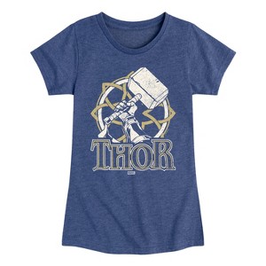 Girls' - Marvel - Thor Norse Fitted Short Sleeve Graphic T-Shirt - 1 of 3