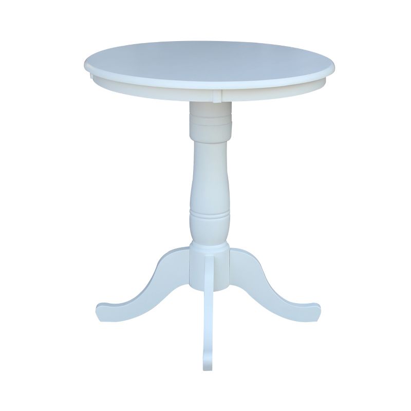 30&#34; Round Top Pedestal Counter Table White &#8211; International Concepts, 3 of 9