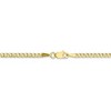 Black Bow Jewelry 2.5mm, 10k Yellow Gold Hollow Curb Chain Necklace - 4 of 4