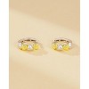Molenia Small Two Tone Heart Hoop Huggie Earrings for Women: 925 Sterling Silver Hypoallergenic Lightweight Hoops Huggy Everyday Nap Earrings - 3 of 4