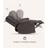 22'' Leather Recliner Chair for Adults, Overstuffed Manual Recliner Chair, Single Sofa with Cup Holder and Side Pockets,  for Living Rooms - 3 of 4