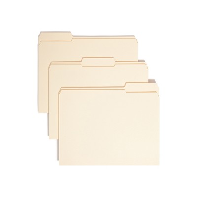 Smead Standard File Folders, 100 Count, Manila, Reinforced 1/3-Cut Tabs, Letter Size (10334)