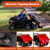 24V 2 Seater Ride on Car Dump Truck, 4WD Powerful Kids UTV w/2.4G Remote, 3 Adjustable Speed, Bluetooth Music, Spring Suspension - 2 of 4