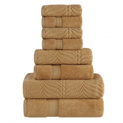 Utopia Towels 8 Piece Towel Set, Beige, 2 Bath Towels, 2 Hand Towels, and 4 Washcloths