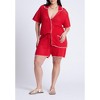 ELOQUII Women's Plus Size Crochet Sweater Tee - 4 of 4