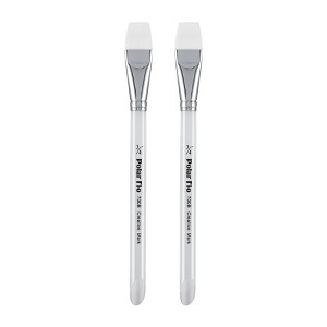 Creative Mark Polar Flo Professional Watercolor Brushes - Assorted Shape  - Short Handle, Nickel-Plated Seamless Brass Ferrule - Art Paint Brushes for - 1 of 4