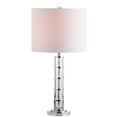 26" Crystal Hailey Table Lamp (Includes LED Light Bulb) Clear - JONATHAN Y