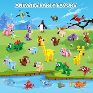 30 Packs Animal Party Favors for Kids, 810 PCS Mini Building Block Toy Set for Goodie Bag Fillers Classroom Prizes for Kids Ages 6+ - 1 of 4