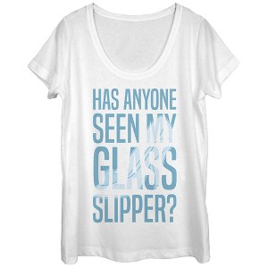 Women's Cinderella Glass Slipper Scoop Neck - 1 of 3