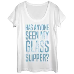Women's Cinderella Glass Slipper Scoop Neck
