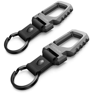 Dexnor Heavy Duty Key Chain Bottle Opener, Carabiner Key Ring Clip Aerospace-grade Stainless Steel Car Key Fob Holder Organizer EDC Keychain - 1 of 1