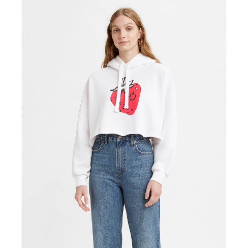 Levi's® Women's Graphic Hoodie Cropped Sweatshirt : Target
