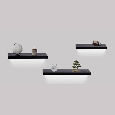 Munora 31.5" Floating Shelves, Wall-Mounted Maple Wood with Invisible Brackets for Bathroom, Bedroom, Living Room & Kitchen