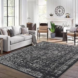 Washable Runner Rug, Non-Slip Soft Touch Low-Profile Carpet for Kitchen, Hallway, Bedroom – Stain Resistant, High Traffic Durable Runner - 1 of 4