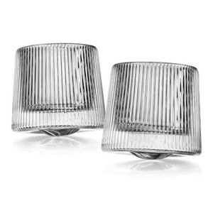 Godinger Silver Set of 2 Orbit Spinning Double Old Fashion Glasses: Crystal Drinkware, Dishwasher-Safe, 5.5 oz Capacity - 1 of 2