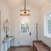 LLHZSY Farmhouse Lantern Ripple Glass Chandelier 3-Lights Metal Hanging Ceiling Pendant Lights in Black-11 4/5" - 4 of 4