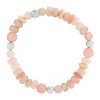 Silpada 'Pink Coast' Sterling Silver Mixed Stones Beaded Stretch Bracelet, 7-7.5" (6-8mm) - 2 of 4