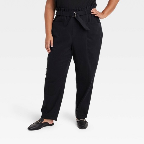 Women's High-rise Wide Leg Trousers - Ava & Viv™ Black 16 : Target