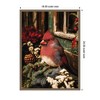 Kate & Laurel All Things Decor Sylvie Framed Canvas Red Cardinal Sitting on a Mistletoe by Michael Schauer - 2 of 4