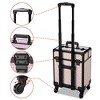 Byootique Cosmetology Case on Wheels Cosmetic Trolley Travel Art Deco Tyrian AD Purple - 3 of 4