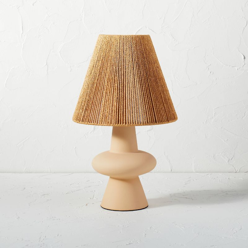 Ceramic Table Lamp with Rope Shade Brown (Includes LED Light Bulb) - Opalhouse&#8482; designed with Jungalow&#8482;, 1 of 6