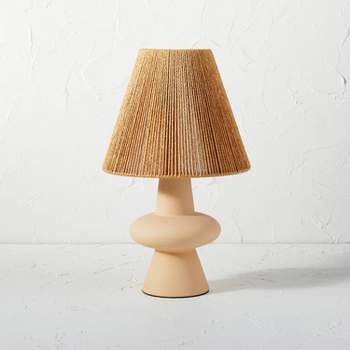 Ceramic Table Lamp with Rope Shade Brown (Includes LED Light Bulb) - Opalhouse™ designed with Jungalow™