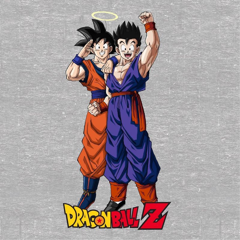 Bioworld Dragon Ball Z Goku and Gohan with Logo Youth Gray Graphic Sweatpants, 2 of 4