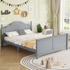 SeaCamel Full Size Wood Platform Bed with Headboard & Footboard: Sturdy Gray Frame for Kids' Rooms, Low-Profile Safety Design - 2 of 4
