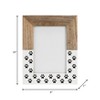Sagebrook Home 5" x 7" Decorative Photo Frame - Contemporary Polyresin and Wood Brown and White Dog Paw Design Picture Frame - Home - 2 of 4