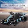 24V Kids Electric Drift Go Kart, 300W Motor, 8.5MPH, Adjustable Length, LED Lights, Drift/Sport Modes, EVA Tires - 3 of 4