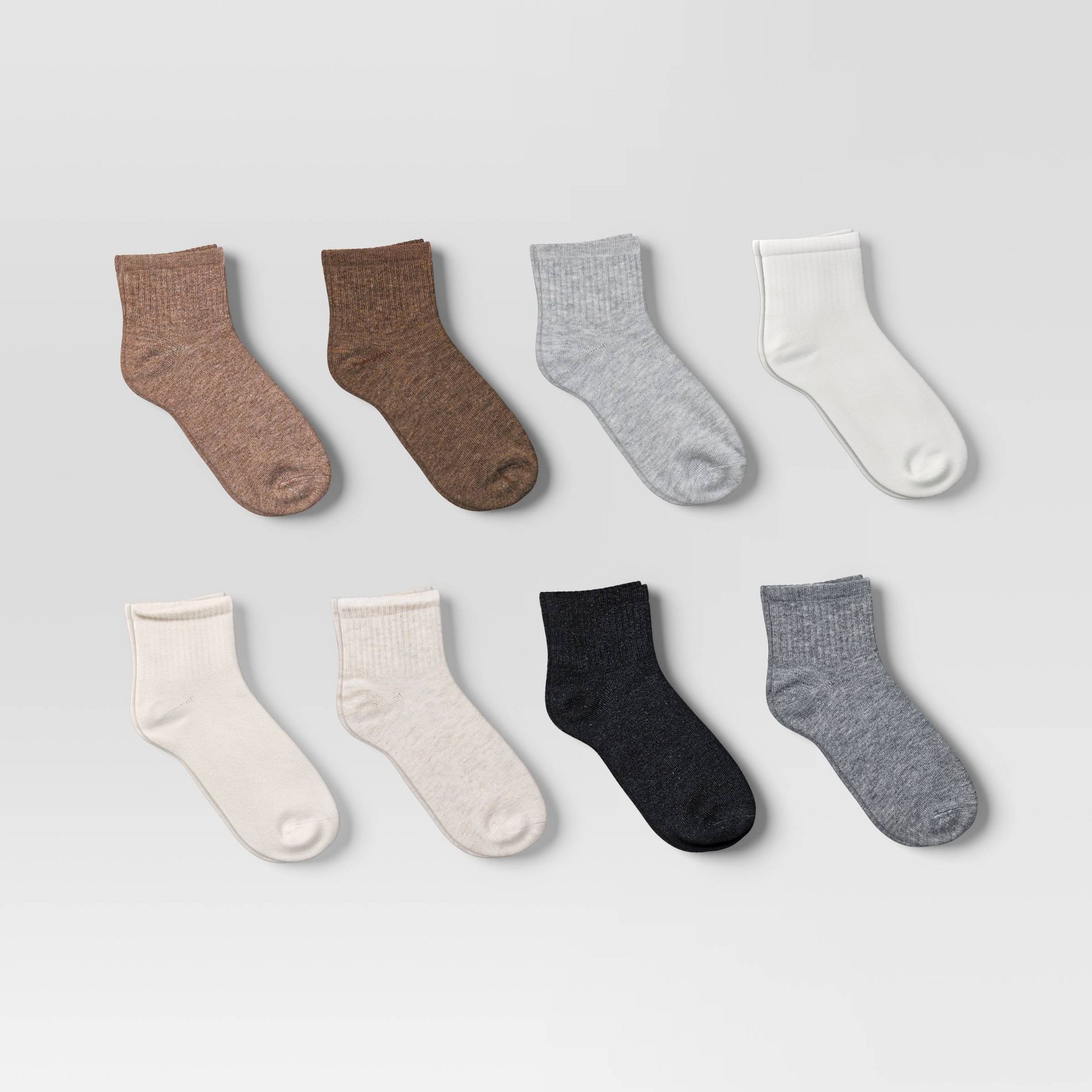 Women's Ribbed 8pk Ankle Socks -  Dealworthy™ Assorted Colors 4-10
