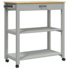 vidaXL Kitchen Trolley MONZA 33.1 in.x15.7 in.x35.4 in. Solid Wood Pine - 2 of 4