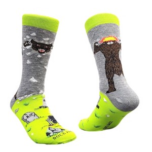 Werewolf Breaking Through a Wall Socks (Men's Sizes Adult Large) from the Sock Panda - 1 of 4
