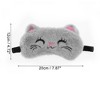 Unique Bargains Soft Squinting Gray Cat Eyes Sleep Mask Gray 1 Pc - 4 of 4