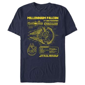 Star Wars Men's Millennium Falcon and R2-D2 Tropical Hawaiian Shirt