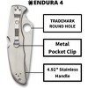 Spyderco Endura 4 Stainless Steel Folding Pocket Knife with VG-10 Blade | Get Exceptional Cutting Performance with the Stainless Steel Handle - 4 of 4