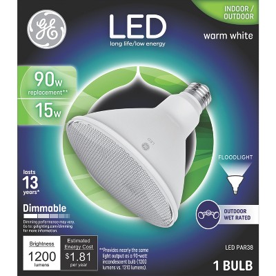 GE 90W PAR38 Outdoor Floodlight Light Bulb Warm White