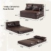 VINGLI Futon Sofa Bed, 5-in-1 Convertible Sleeper Sofa Chair RV Furniture Pull Out Floor Bed Couch for Small Spaces, Living Room, Bedroom - 3 of 4