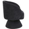 NicBex Modern Swivel Accent Chair, Faux Fur Arm Chair with Wood Base, Barrel Living Room Chair for Bedroom - 4 of 4