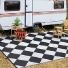 Waterproof Reversible Outdoor Rug - Lightweight, Foldable, Easy Clean for Patio, Camping, Pool & Beach - 2 of 4