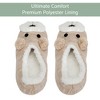 Elanze Designs Brown Puppy Dog Womens Animal Cozy Indoor Plush Lined Non Slip Fuzzy Soft Slipper - Medium - 2 of 4