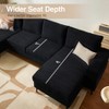 XIZZI Upholstered Sectional Sofa with Comfy Chaise Large Deep Seat, Minimalist Modular Couches Sleeper for Living Room Bedroom Apartment Lounge - 4 of 4