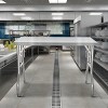 48x30" Stainless Steel Prep Table with Undershelf - Heavy-duty workstation with metal adjusting foot for kitchen. - 3 of 4