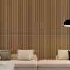 Vynxaria 0.8 in. T x 2 ft W. Walnut Woodgrain MDF Polyester Tongue and Groove Sound Absorbing Panel Eco Friendly Low TVOC 4-Pack/2-Pack - 3 of 4