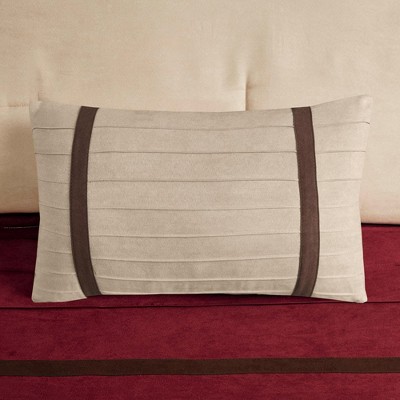King Red Microfiber 7-Piece Striped Comforter Set