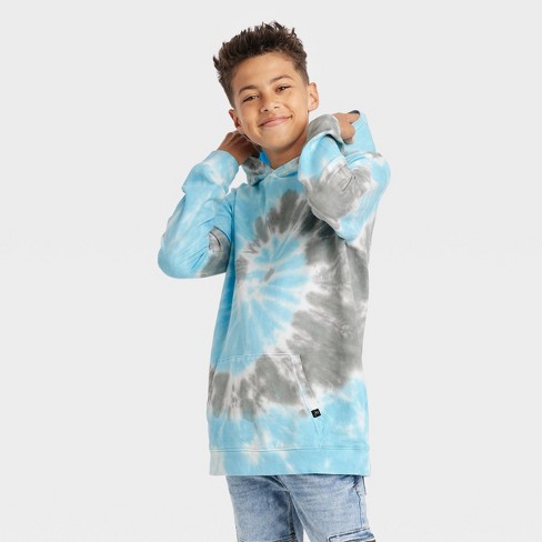 schudden Onverschilligheid Achteruit Boys' Swirl Tie-dye Pullover Hoodie Sweatshirt - Art Class™ : Target