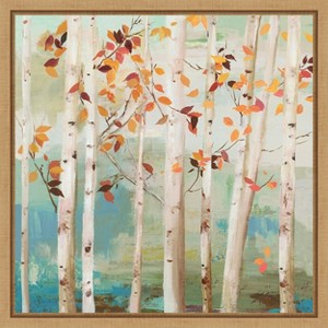 Amanti Art Fall Birch Trees by Allison Pearce Canvas Wall Art Print Framed 16 x 16-in. - 1 of 4
