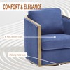 NicBex Modern Swivel Accent Chair, Boucle Sofa Chair with Rattan Frame and Metal Base for Bedroom, High-Density Cushioning - 4 of 4